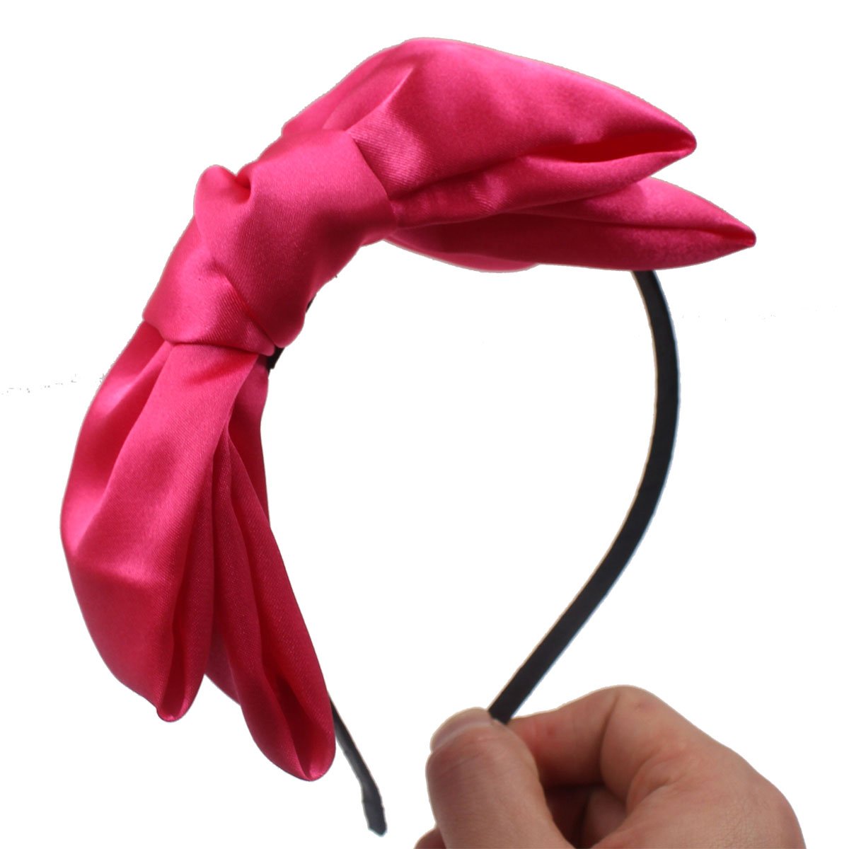 CELLOT 8 Big Bows Hairstyle Hair Hoop Head Band for Girls Teens Women (1pcs Hot Pink)