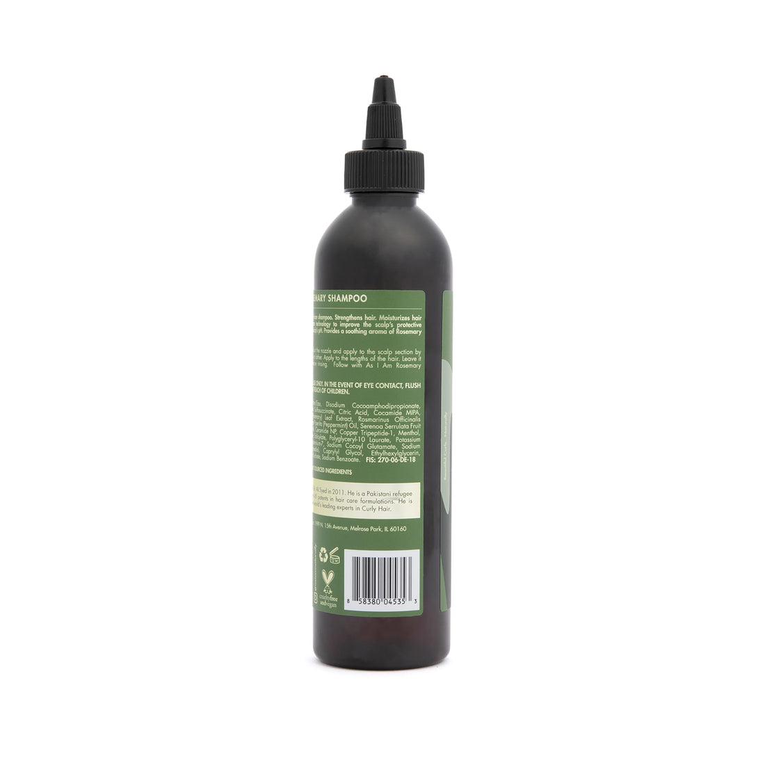 As I Am Rosemary Shampoo - 8 Oz - with Melatonin & Ceramide