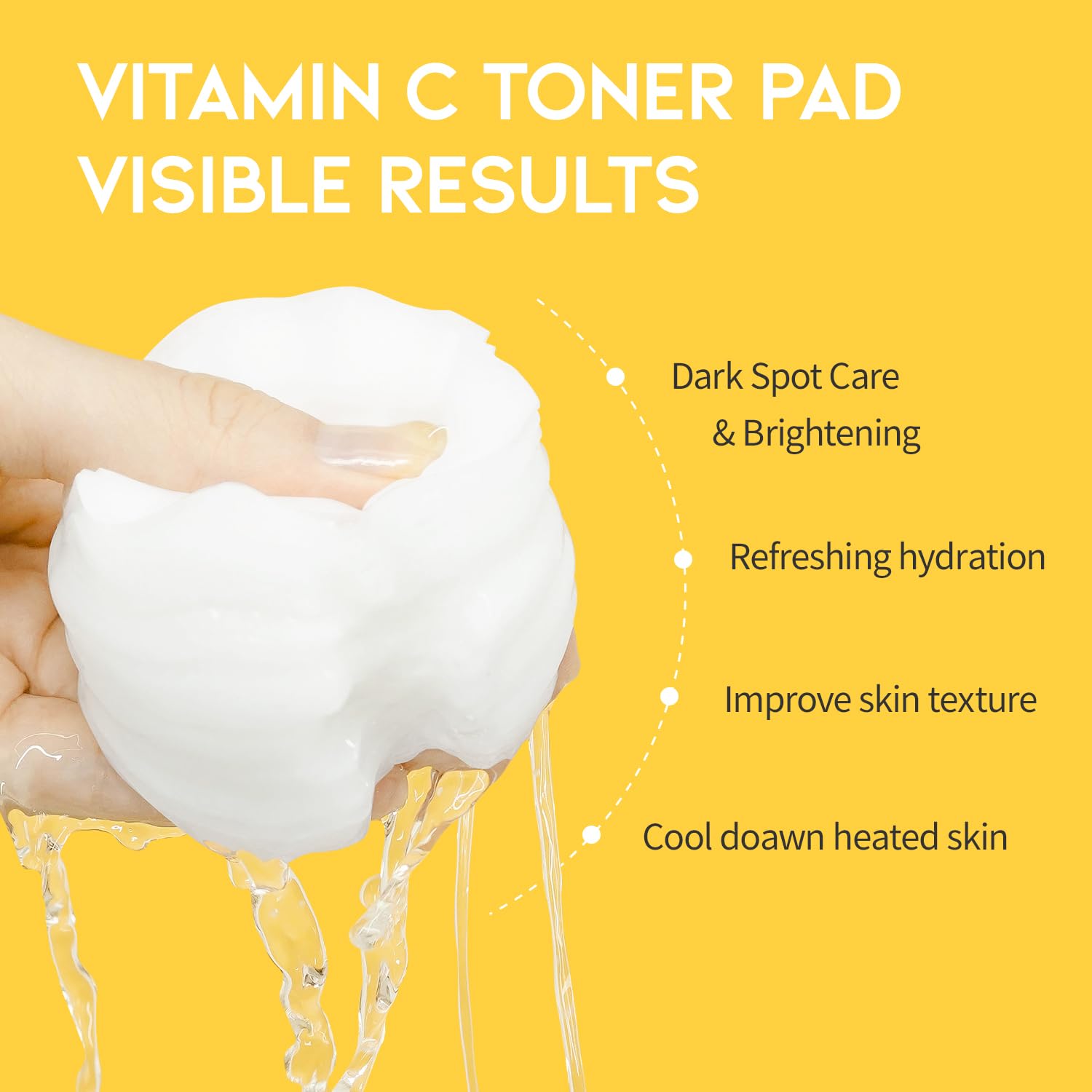 Boosting Toner Pads for Face Oily Skin Korean, #OOTD Vitamin C Niacinamide Heartleaf Hydrating Calming Redness, Vitamin C Toner Pad 70Pads 4.05oz 120ml