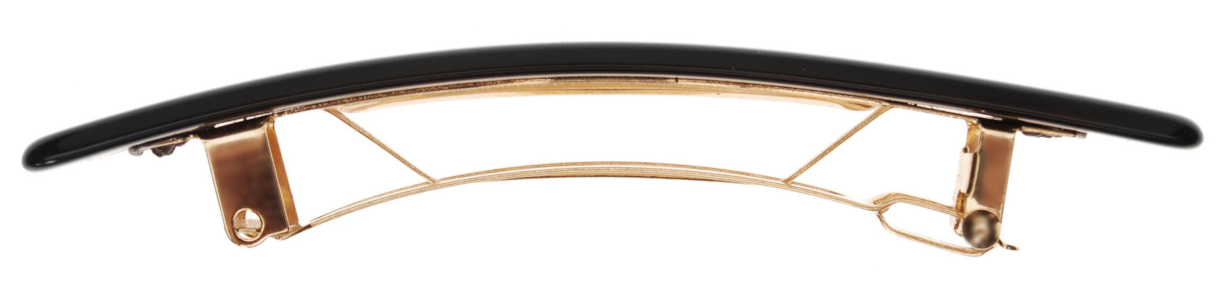 France Luxe Small Luxury Rectangle Barrette Black