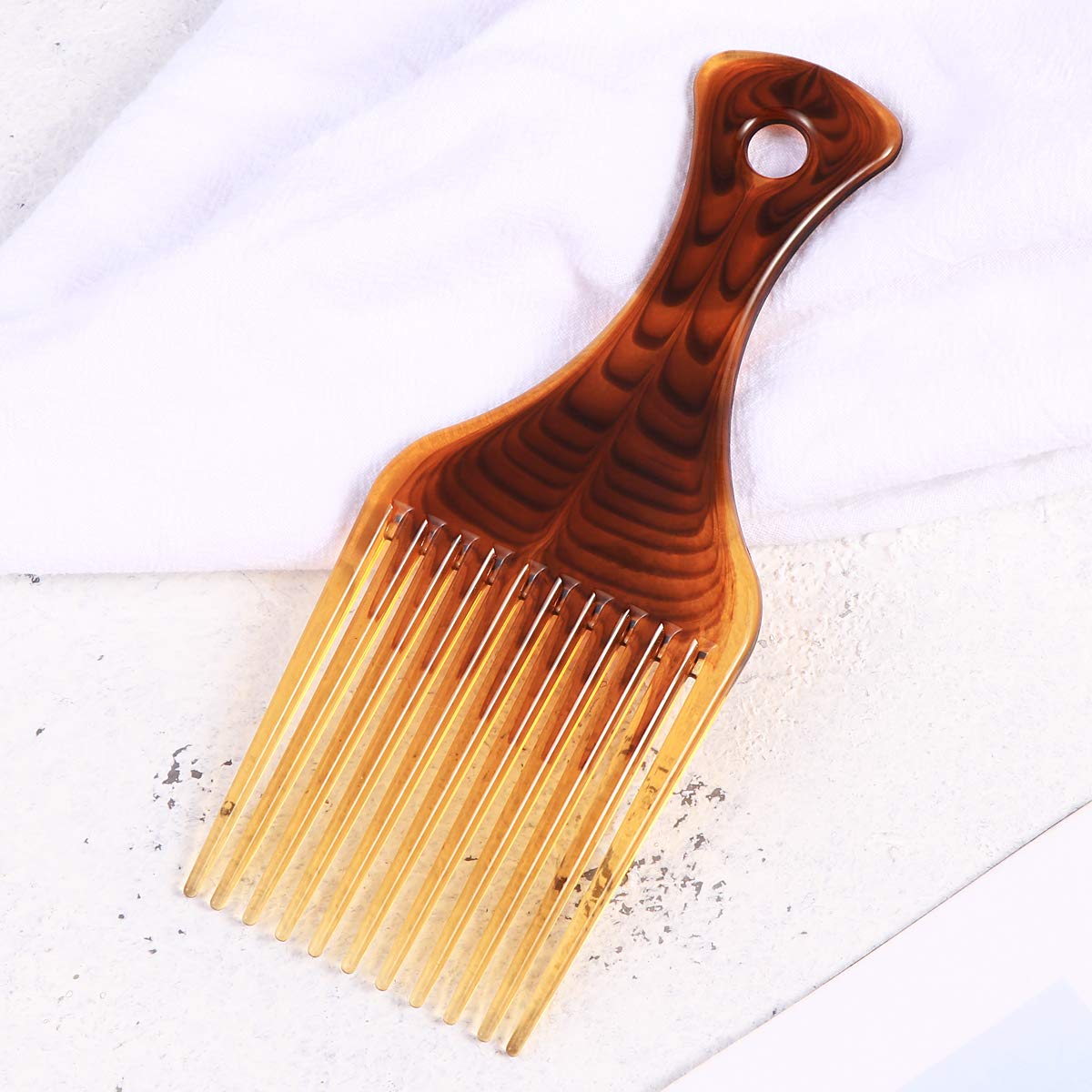 Frcolor Hair Pick Comb Ultra Smooth No Frizz Hair Lift Pick Comb for Hairstyle (Coffee)