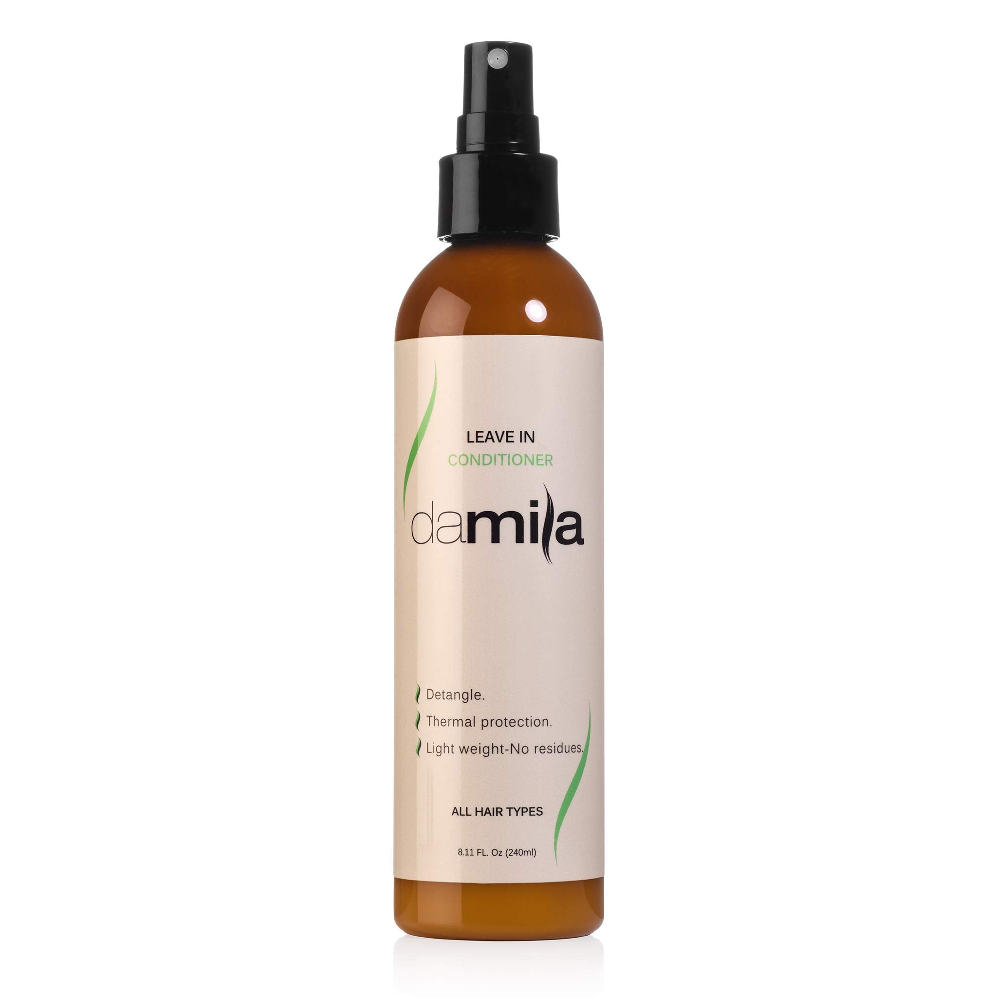 damila Keratin Leave In Conditioner Spray for Fine, Dry, Damaged and Curly Hair - Detangles and Protects Against Heat - Extends Your Keratin Treatment - Sulfate and Paraben Free