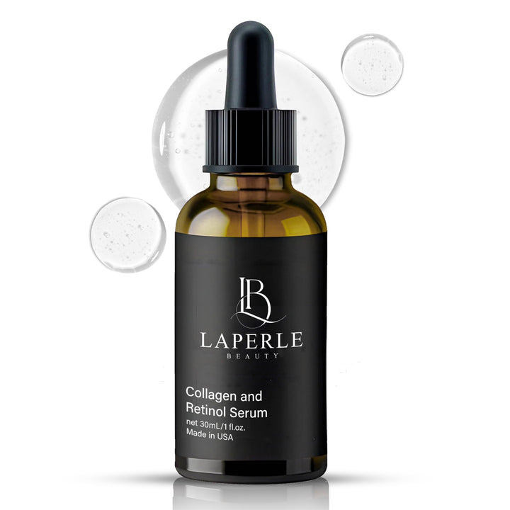 Laperle beauty Collagen + Retinol Serum for face with Hyaluronic Acid 1 fl oz | Anti Aging, Reduce Fine Line & Wrinkles | Paraben Free and Cruelty-Free | Retinol Serum to Increase Skin Cells