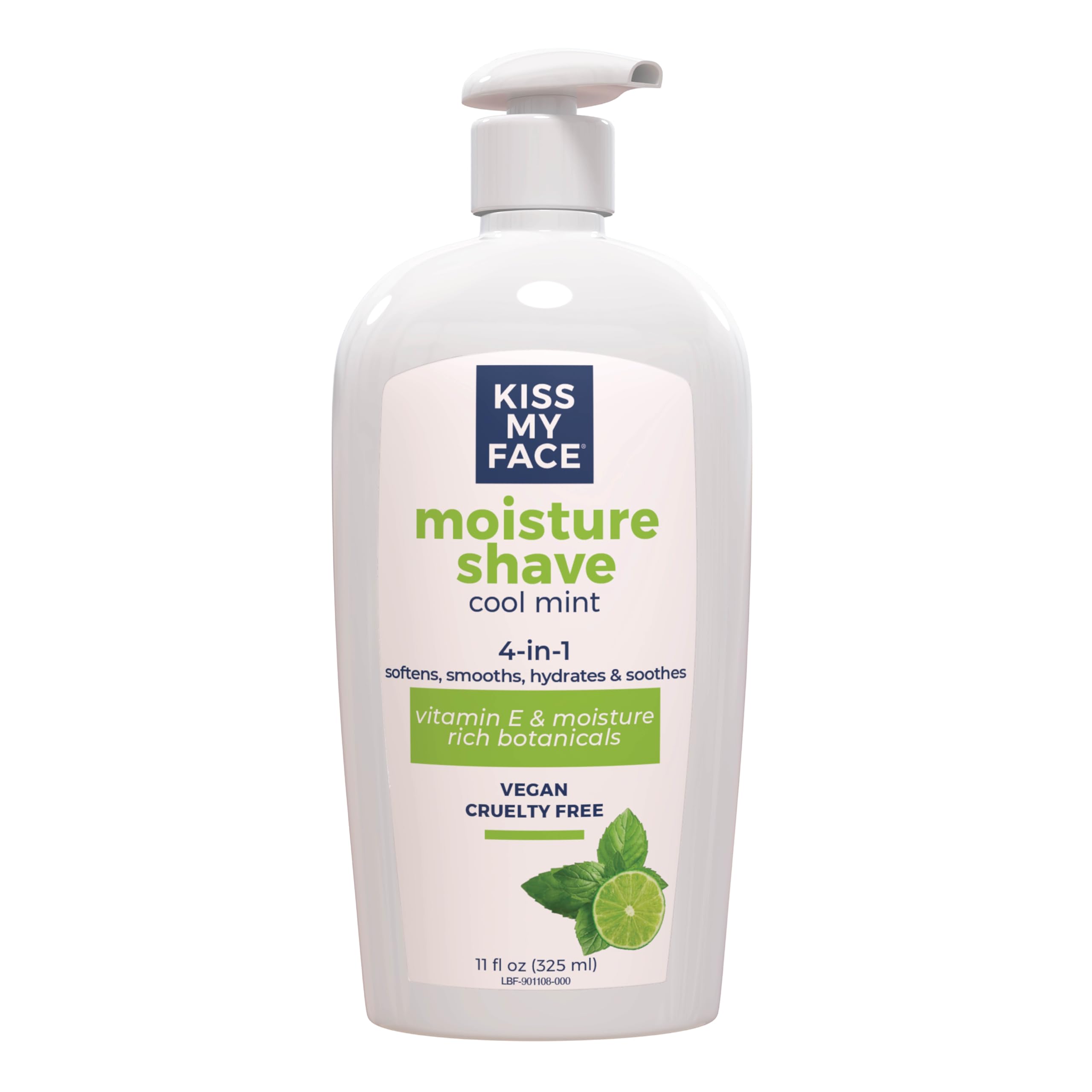 Kiss My Face 4-in-1 Moisture Shave, Cool Mint 11 oz