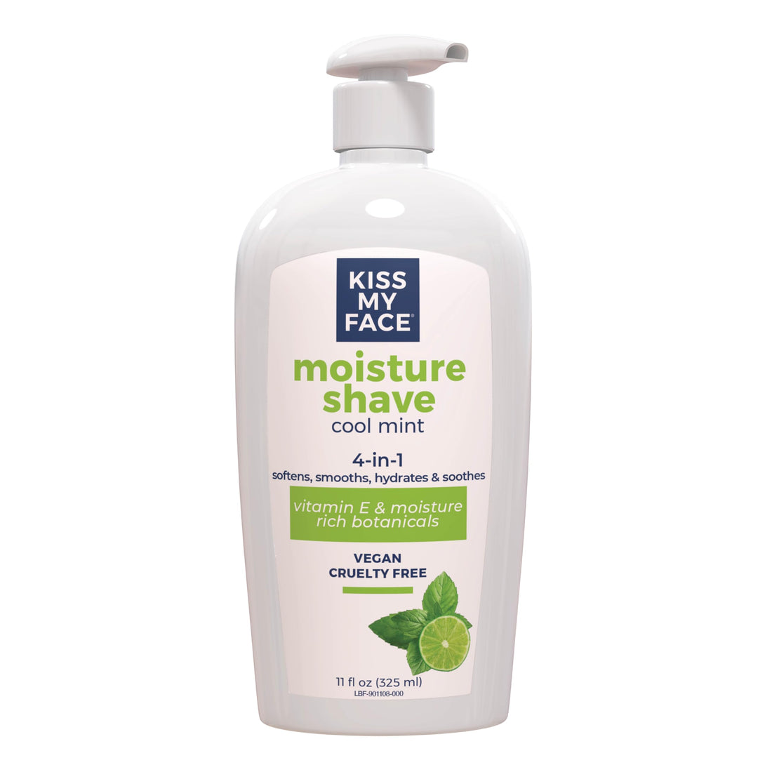 Kiss My Face 4-in-1 Moisture Shave, Cool Mint 11 oz