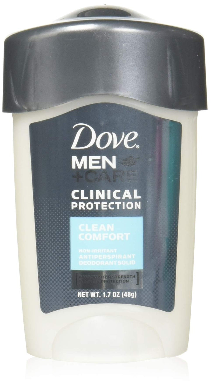 Dove Men Plus Care Clinical Protection Antiperspirant Deodorant Solid, Clean Comfort, 1.7 Ounce (Pack Of 3)