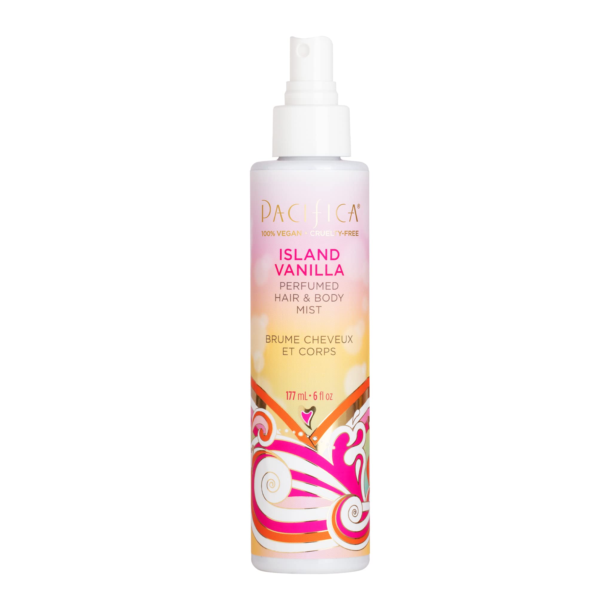Pacifica Beauty Island Vanilla Perfumed Hair & Body Mist, Island Vanilla, 6 Fl Oz (1 Count)