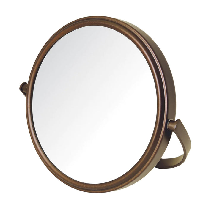 Jerdon MC109BZP Dual-Sided 5X/1X Magnification Table Top Makeup Mirror, Bronze Finish