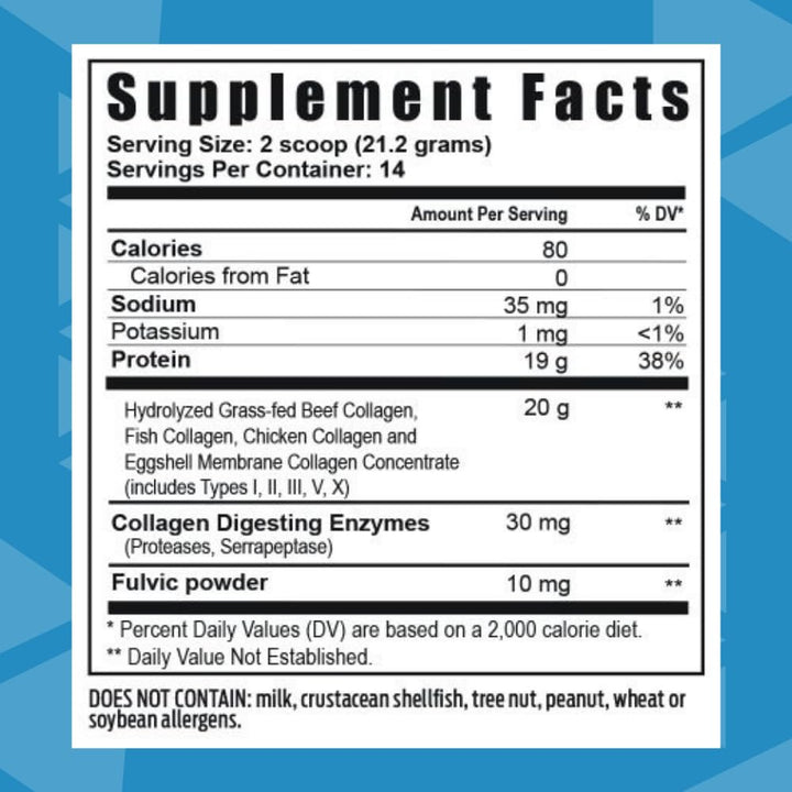 Youngevity Multi-Collagen Peptides Powder with Fulvic Powder – Hydrolyzed Grass-Fed, Marine, Chicken, & Eggshell Membrane Collagen – Hair, Skin, Nails, Joint, Bone Support – I, II, III, V, X – 11.4 oz