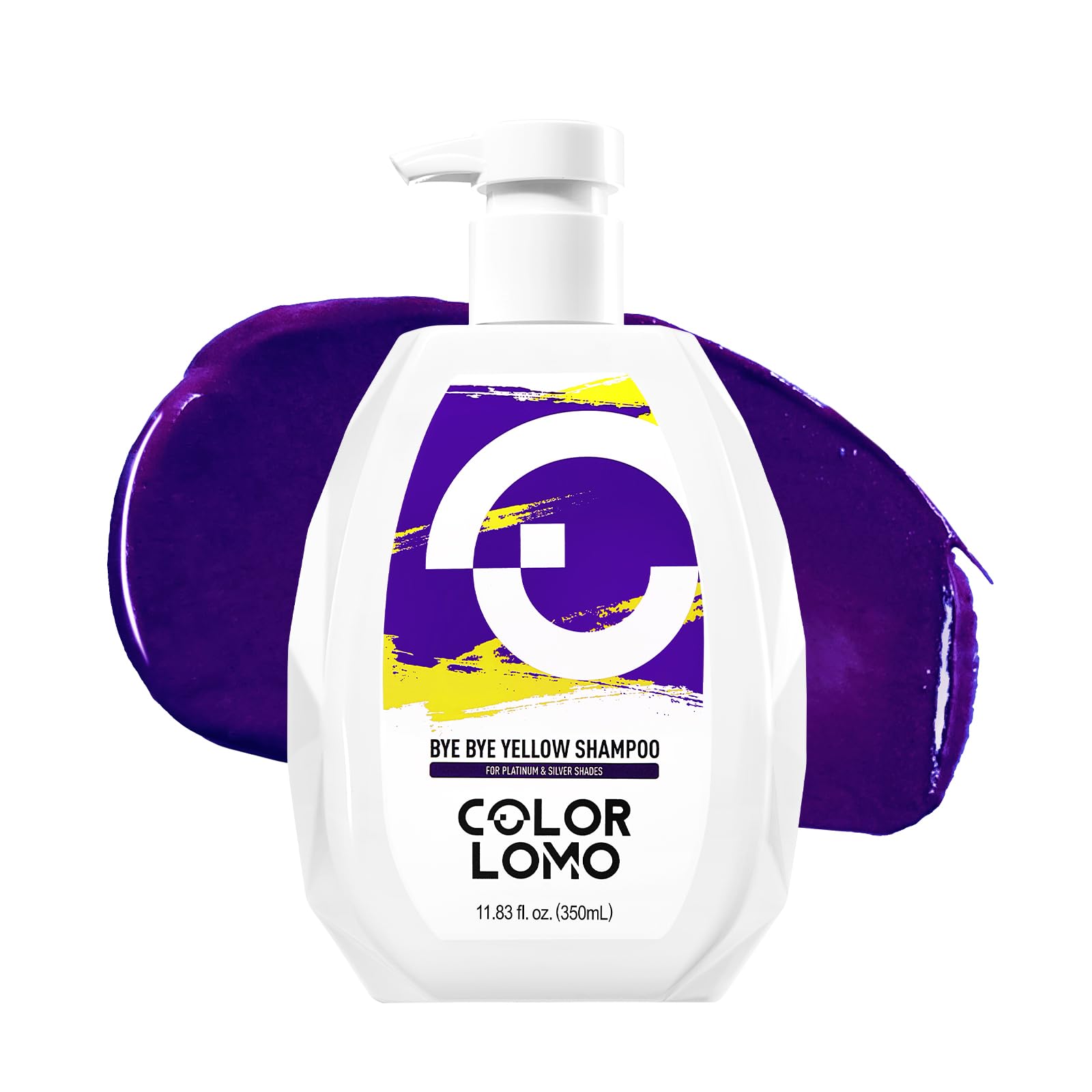 COLORLOMO Bye Bye Yellow Purple Shampoo, Neutralizes Brass & Yellow Tones, Sulfate Free, For Color Treated, Blonde, Bleached, Highlighted Brown or Silver Hair, 11. 83 Fl Oz