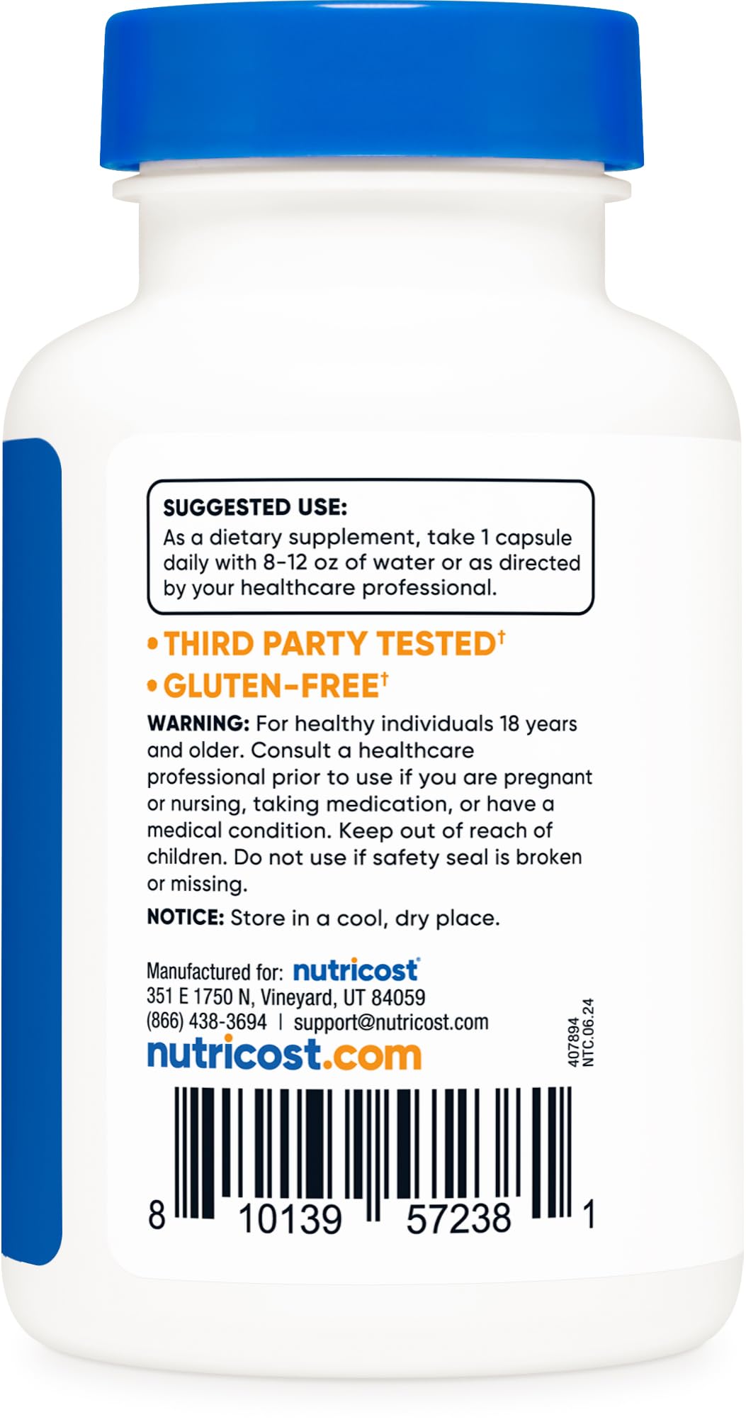 Nutricost Zinc + Copper Capsules (120 Servings)(15MG Zinc + 2MG Copper Per Serving) - Non GMO, Vegetarian