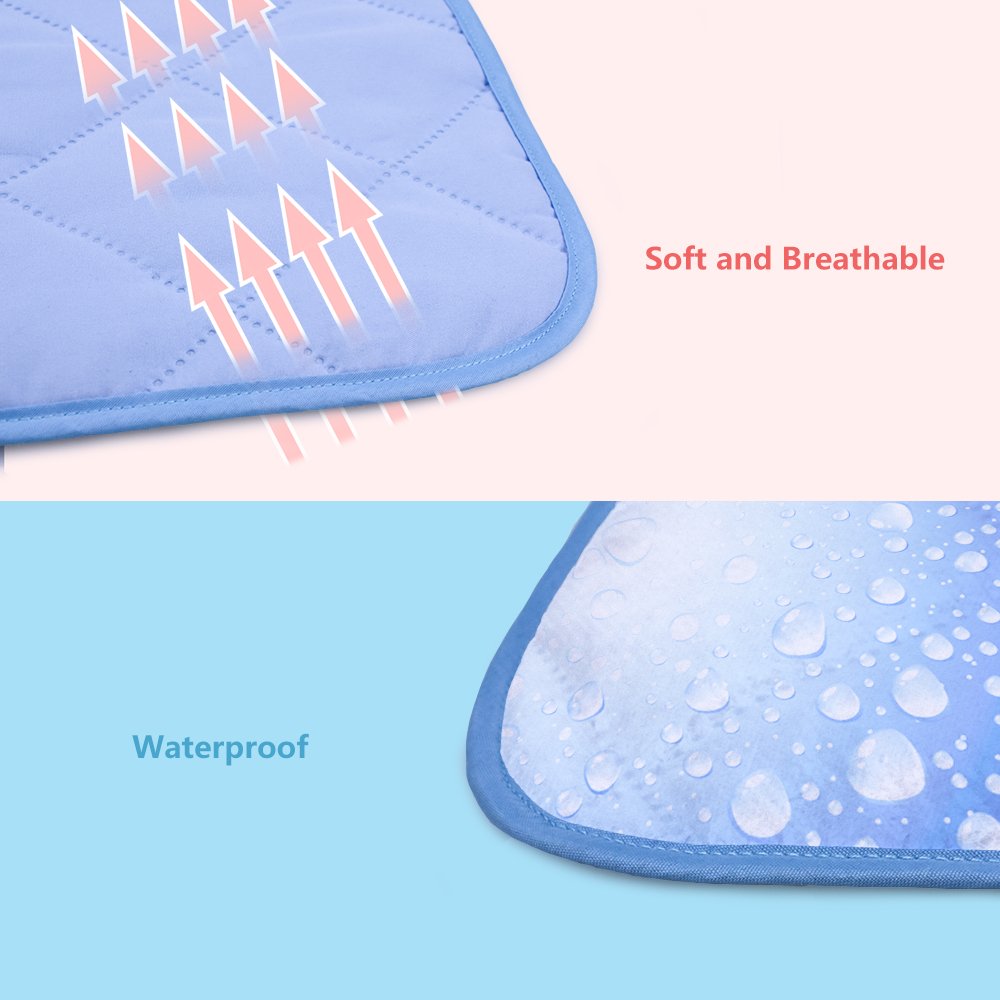 Topwon Quilted Changing Pad Waterproof, Crib Mattress Pad Liner,Comfy and Soft Foldable Mattresses 23'' x 31'' Protection for Kids, Adults, Elderly | Liquid, Urine, Accidents (Pack of 1)