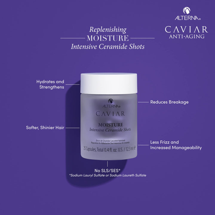 Alterna Caviar Anti-Aging Replenishing Moisture Hair Treatment Serum Capsules | Leave-In Hair Treatment | Boost Strength, Restore & Hydrate Hair |Ã‚ 0.68 fl. oz.