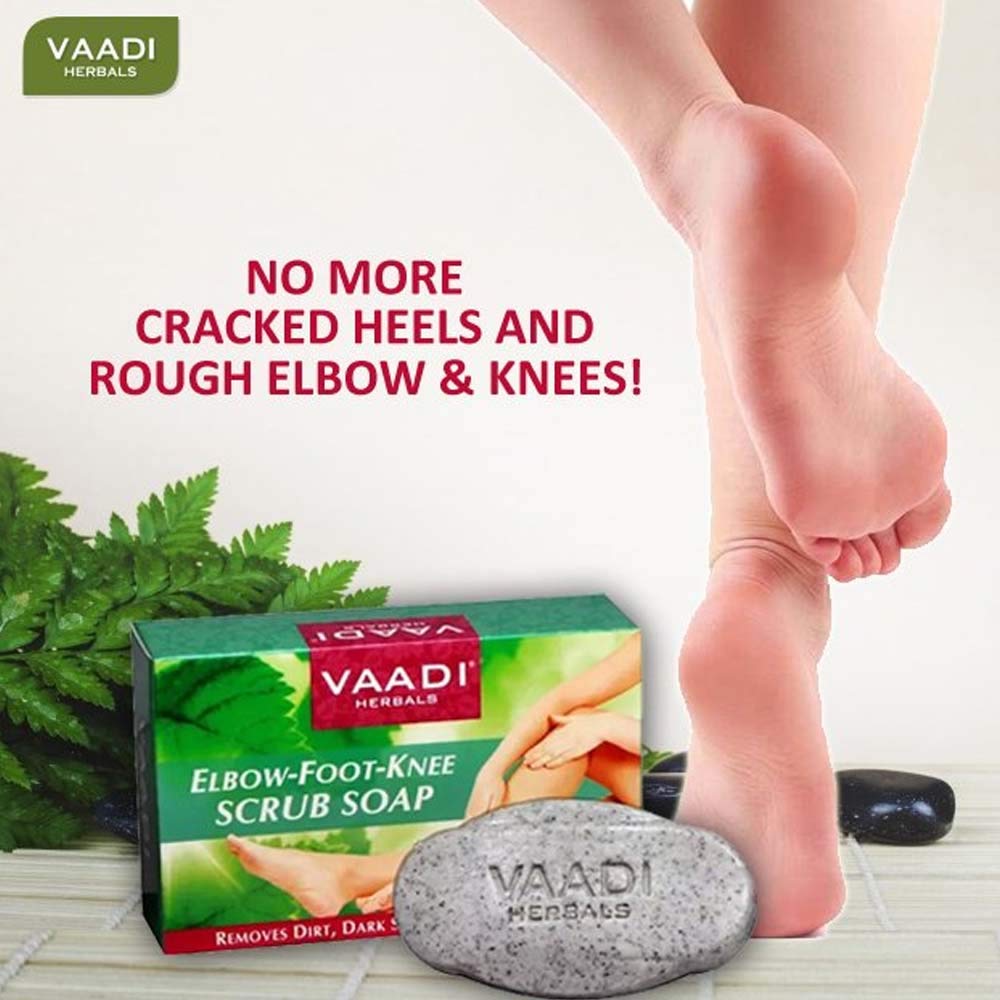 Vaadi Herbals Elbow Foot Knee Scrub Soap 6x75g