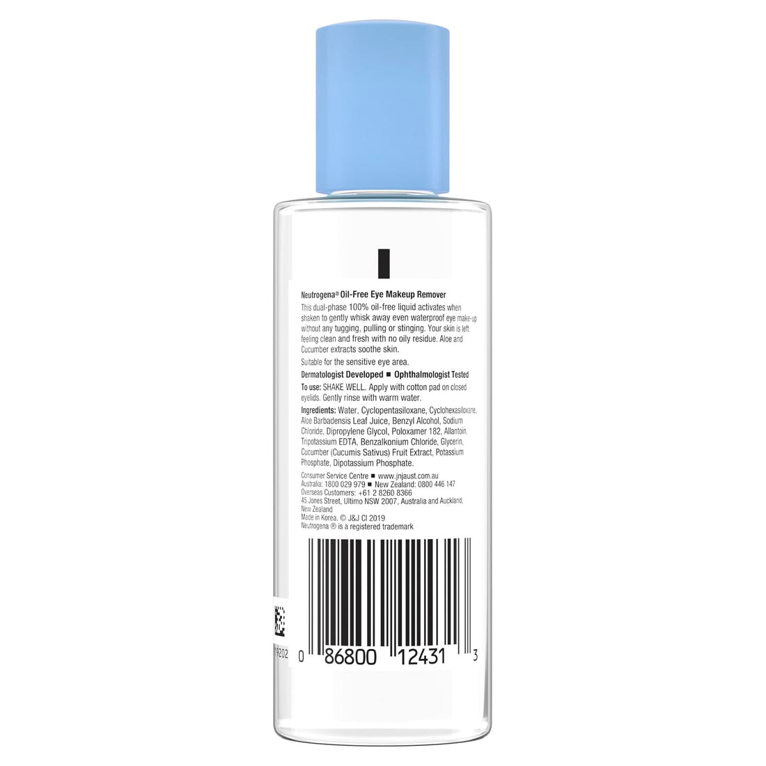 Neutrogena Gentle Oil-Free Eye Makeup Remover & Cleanser for Sensitive Eyes, Non-Greasy Makeup Remover, Waterproof Mascara Remover, Dermatologist & Ophthalmologist Tested, 3.8 fl. oz
