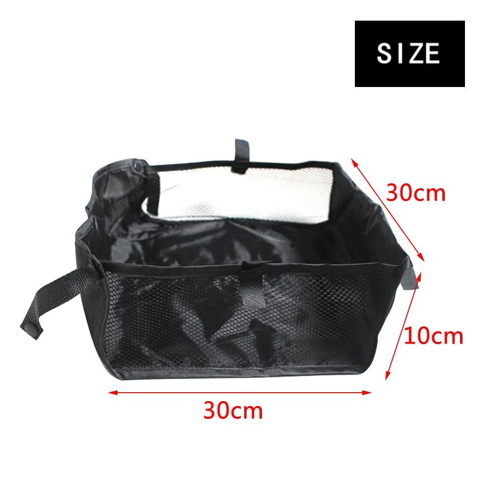 Yosoo Stroller Bottom Storage Bag, 2PCS Installable Baby Car Buggy Pushchair Basket Shopping Case Organizer with Magic Sticker and Buttons, A Stable Firm Place for Placing Kid's Supplies
