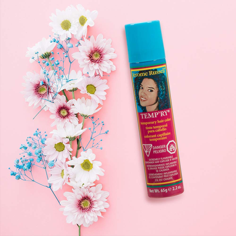 Jerome Russell Temporary Hair Color Spray, Red Wine - Intense Spray-On Temporary Hair Color, Fast-Drying, Non-Sticky, Travel Size Hair Dye for Instant Vivid Hair Color, 2.2 oz