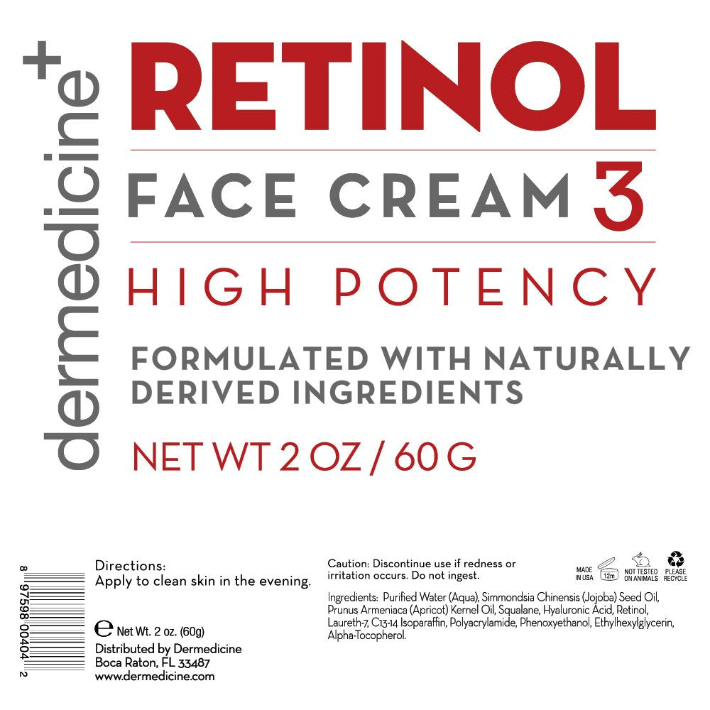 Retinol Cream For Face & Eye | Natural Anti Aging Moisturizer.