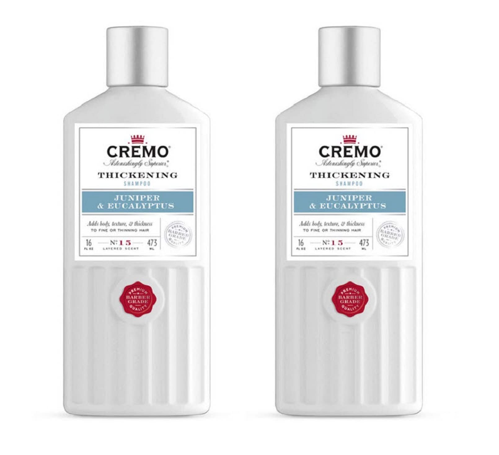 Cremo Barber Grade Juniper & Eucalyptus Thickening Formula for Fine or Thinning Hair, eucalyptus, juniper, eucalyptus, 32 Fl Oz