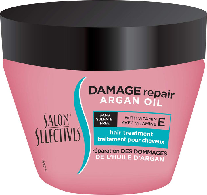 Salon Selectives 3-minute Hair Therapy, Intense Conditioning Treatment, Restores & Strengthens, Argan Oil, 4 Fl Oz