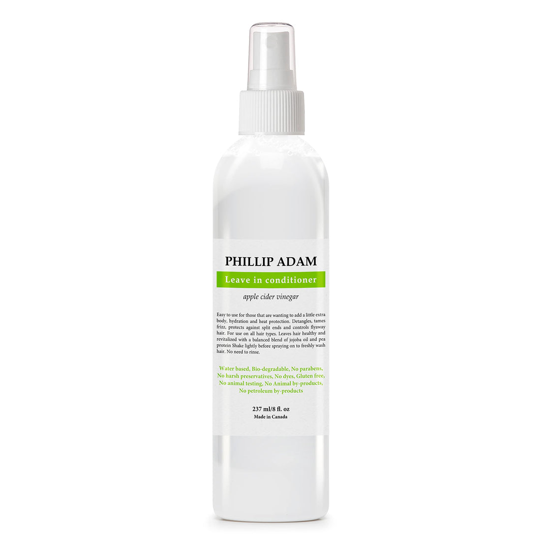 Phillip Adam Leave In Conditioner for All Types of Hair - Hydrates, Detangles, Controls Flyaways & Protects Against Heat - Made With Natural Based Ingredients - 8 fl. oz