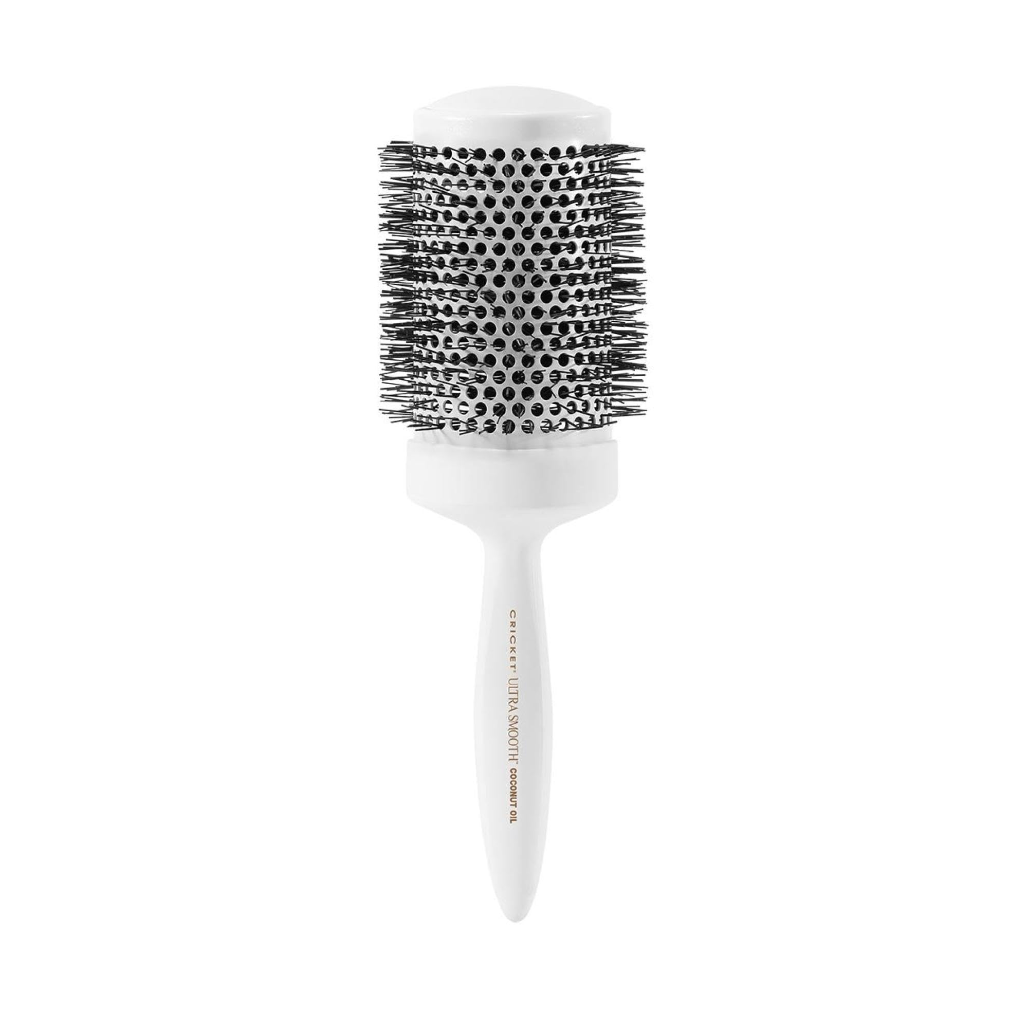 Cricket Ultra Smooth Coconut 2.5” Thermal Ceramic Barrel Hair Brush Anti-Static Heat-Resistant Hairbrush for Blow Drying, Curling and Styling All Hair Types