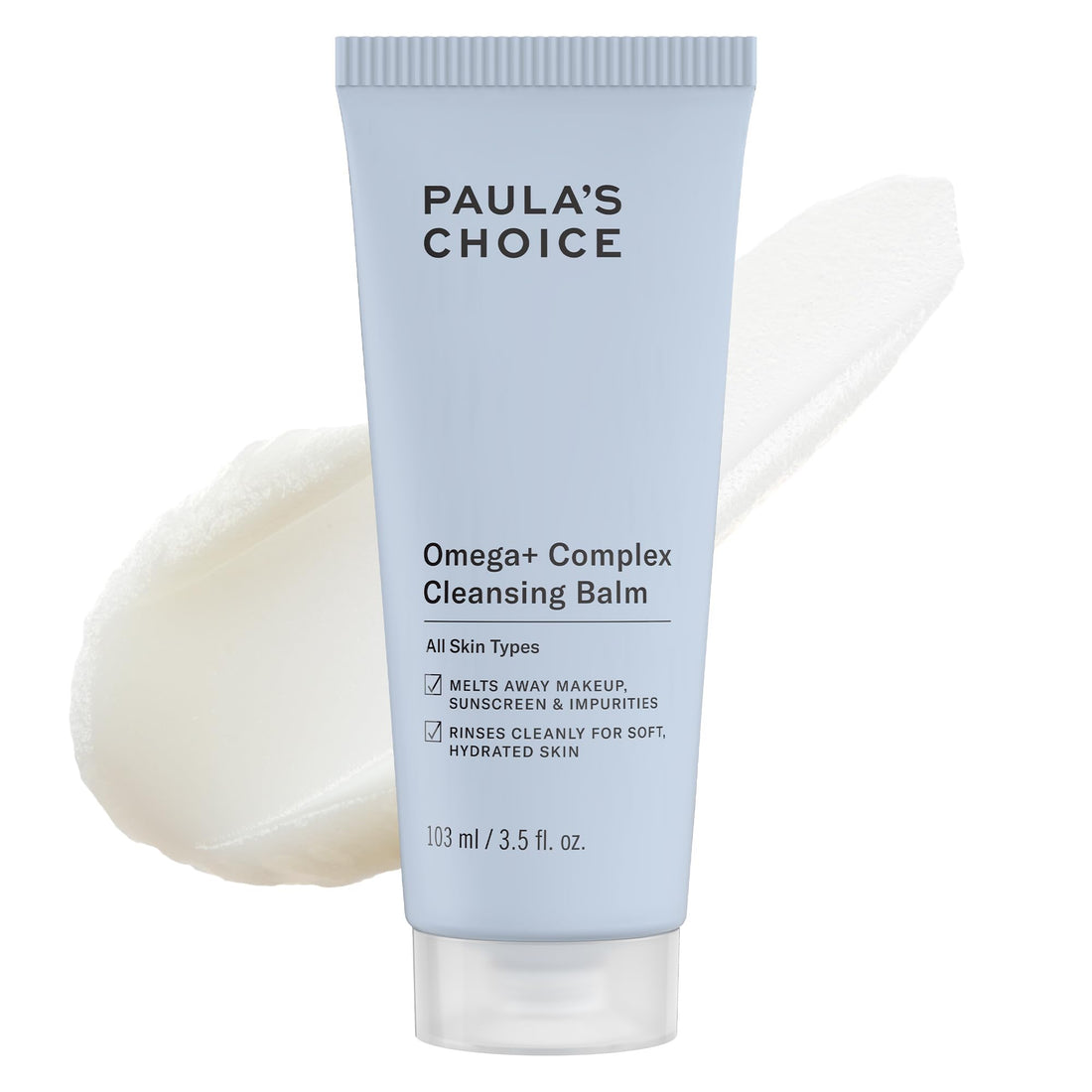 Paula's Choice Omega Complex Face Cleansing Balm, Double Cleanse Face Wash & Gentle Daily Makeup Remover, Suitable for Dry & Sensitive Skin, Mineral Oil-Free, & Fragrance-Free, 3.5 Fl Oz
