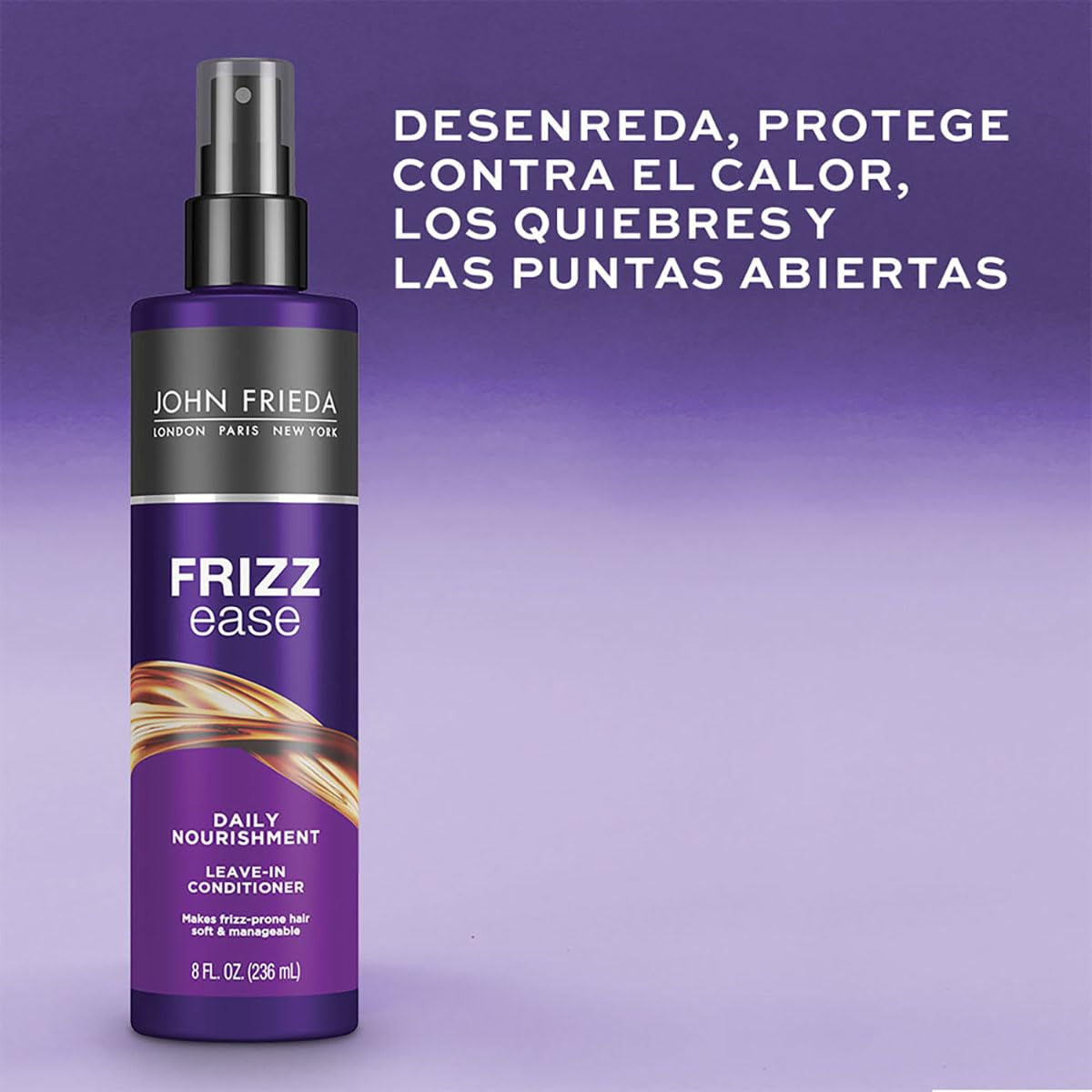 John Frieda Frizz Ease Daily Nourishment Conditioner, 8 Ounce Leave-in Conditioner for Frizz-prone Hair, with Vitamin A, C, and E