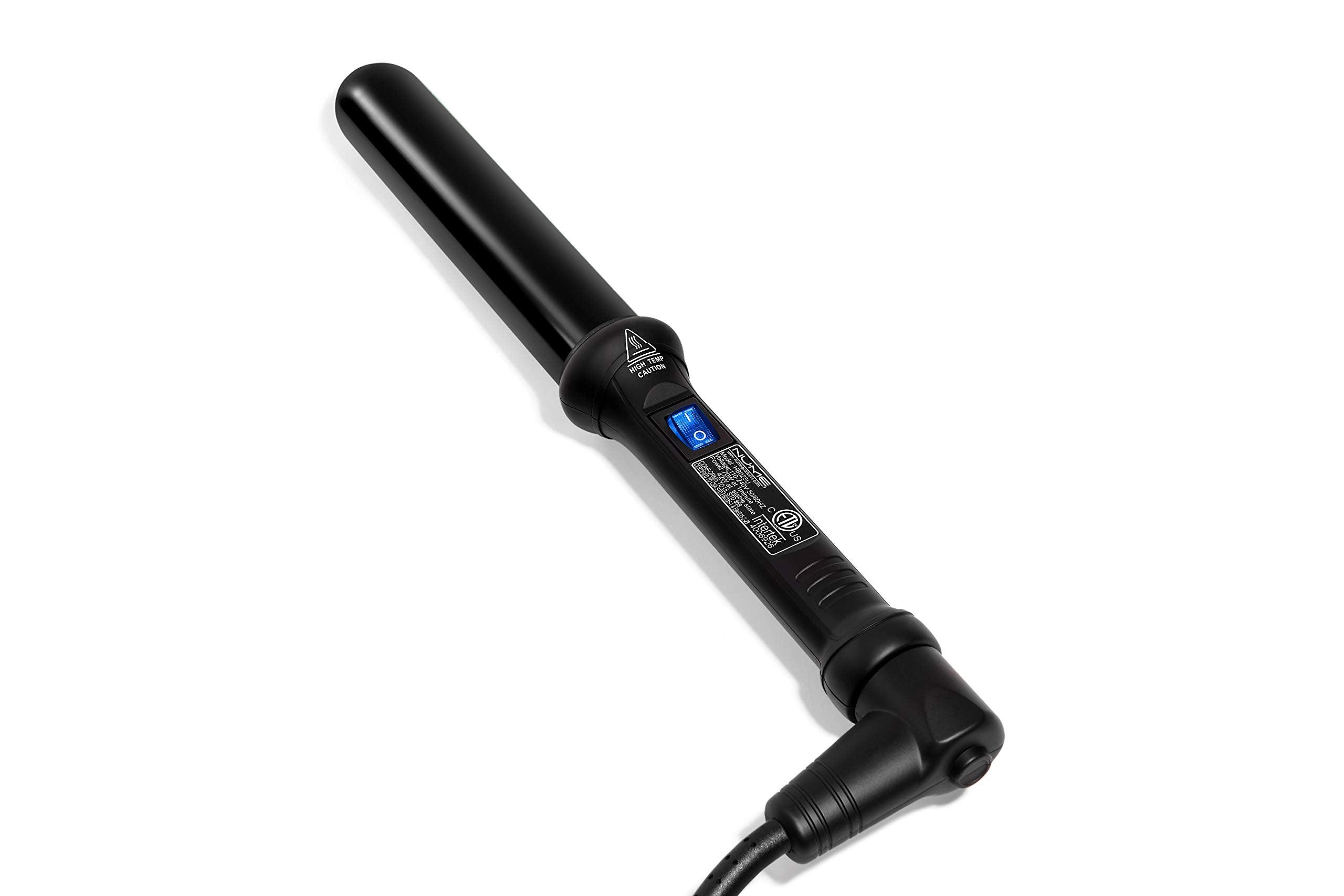 NuMe Professional Tourmaline Infused Hair Styling Curling Wand 32mm Black