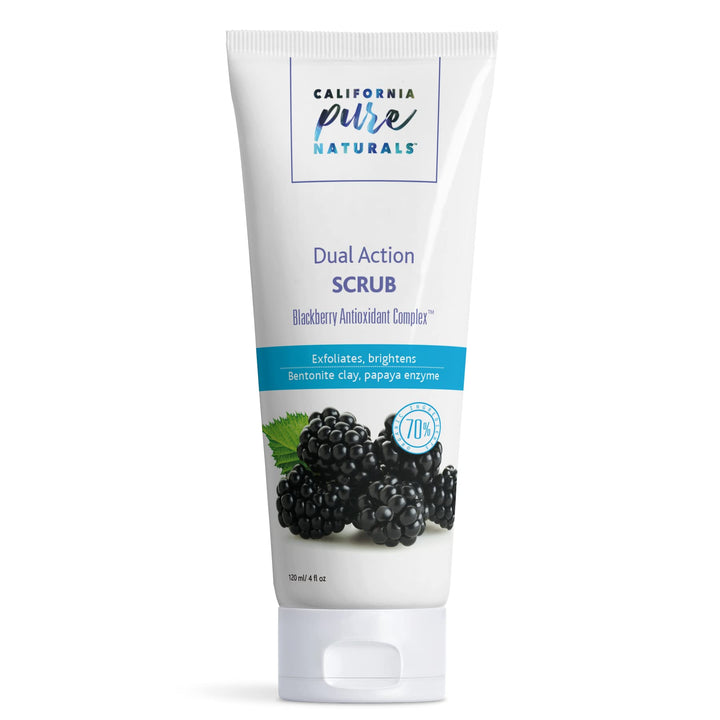 California Pure Naturals Dual Action Scrub. Exfoliating Face Wash For Soft & Polished Skin (4.0 Oz)