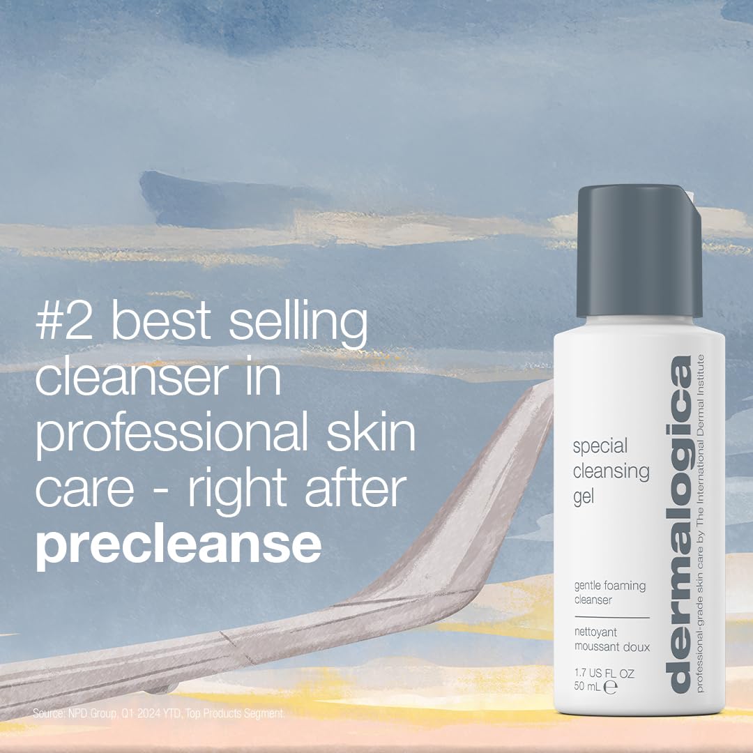 Dermalogica Home for the Holidays – Travel Essentials Kit for On the Go Skin Care, Includes Face Cleanser, Exfolaints, Serum, and Cream