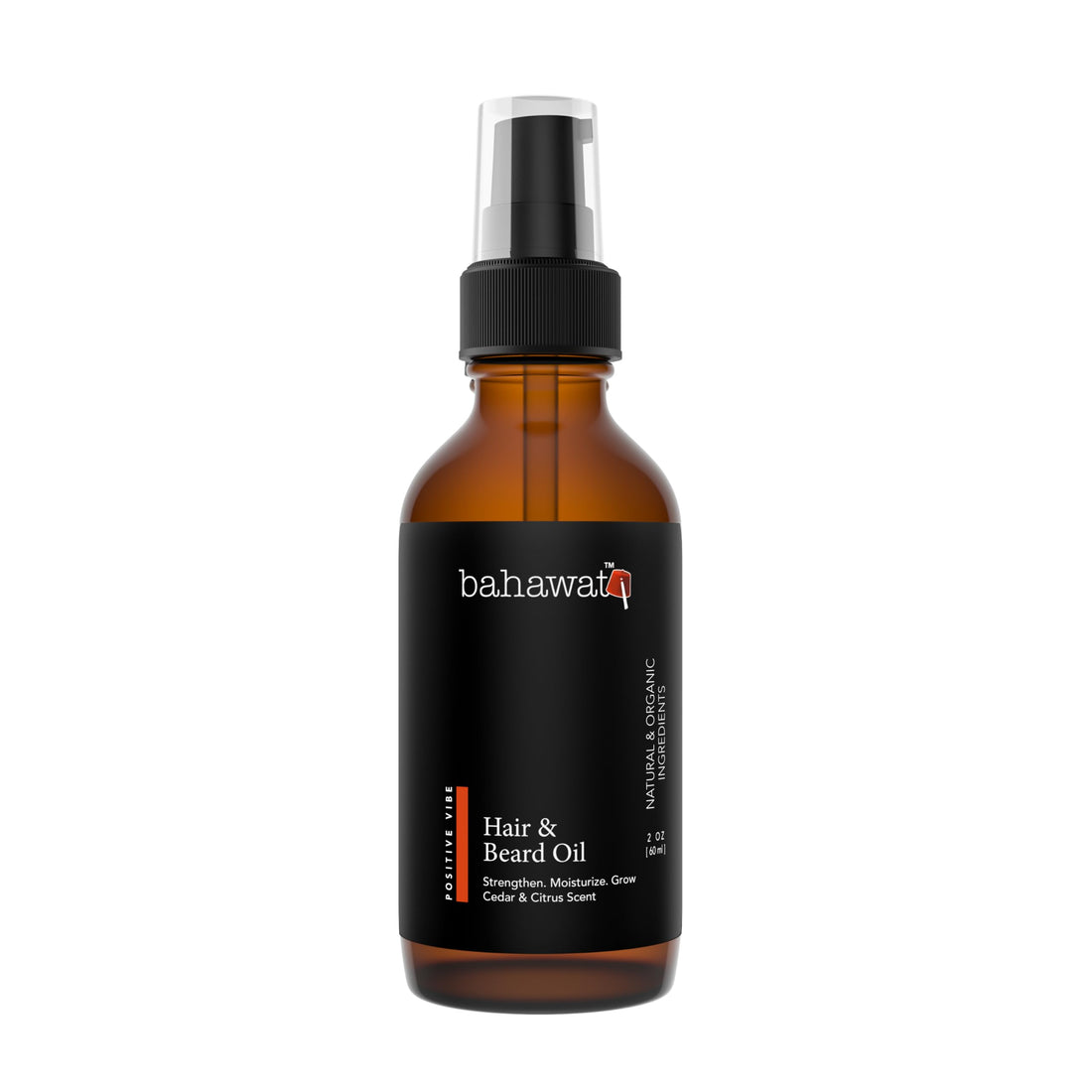 Bahawat Beard Oil Cedar Orange - Beard Oil Conditioner & Softener, Eliminates Beard Itch, Promote a Healthy, Full Beard, Natural Ingredients, 2 ounce.