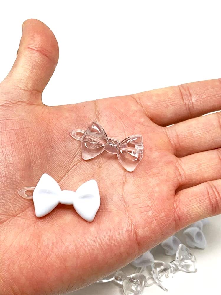 Tara Girls Self Hinge Multi Design Plastic Bow Hair Barrettes Selection Pack Of 2 (BR31)