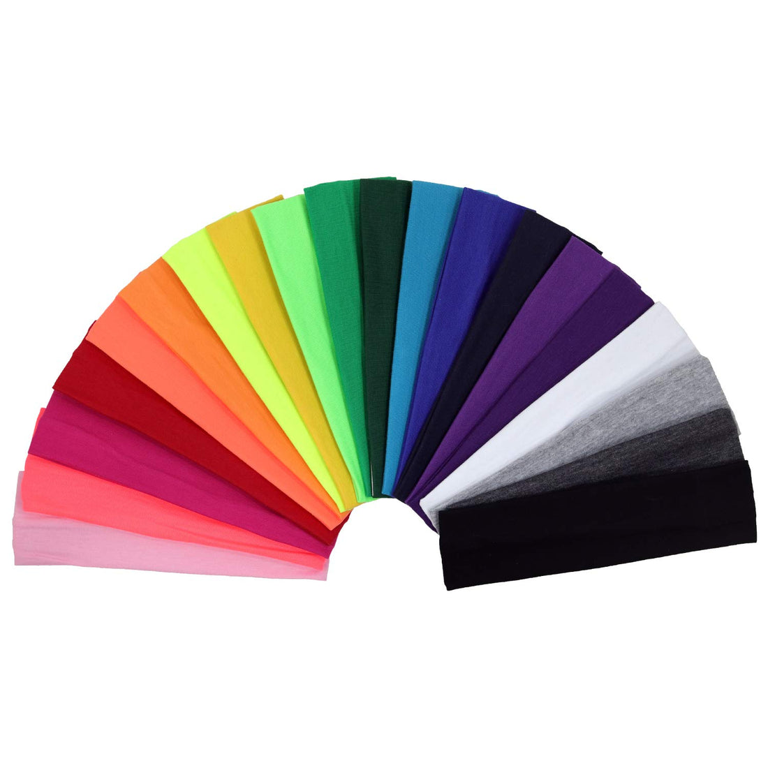 Kenz Laurenz Soft and Stretchy Elastic Cotton Headbands, (Pack of 12) - Purple