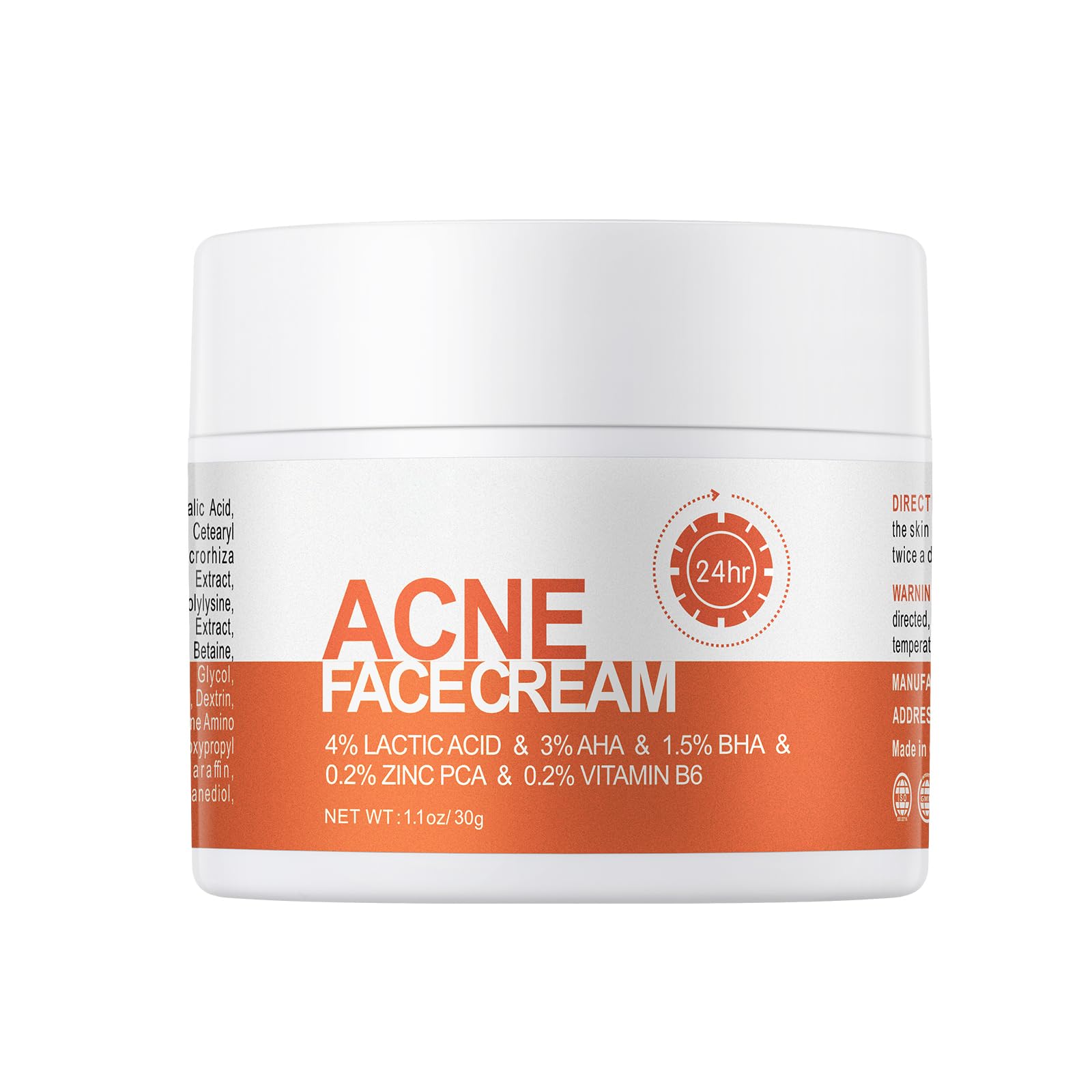 Acne Treatment Cream for Face & Body - Anti-acne Moisturizer for Teens & Adults - Spot Treatment for Breakouts & Blemishes - 30g