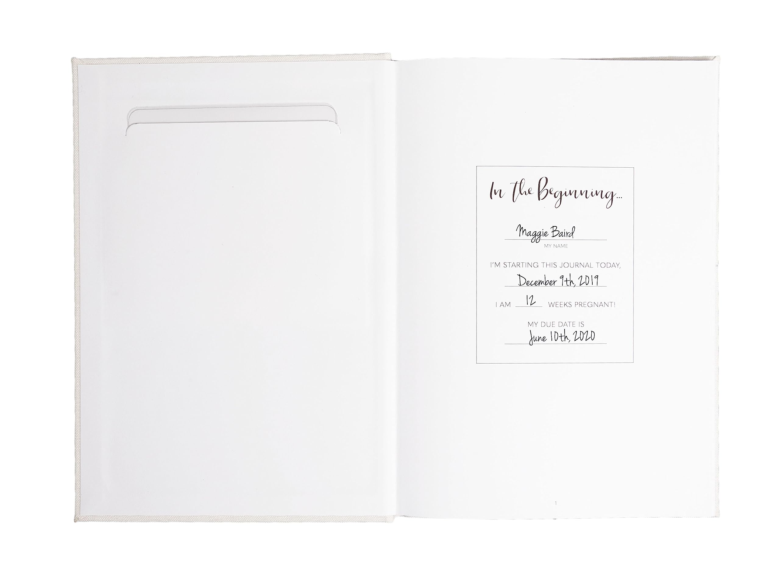 Pearhead Pregnancy Journal, Guided Pregnancy Keepsake Prompted Journal, Gender-Neutral Baby Accessory for New and Expecting Moms, Ivory 6.5x9.2x0.6 Inch (Pack of 1)