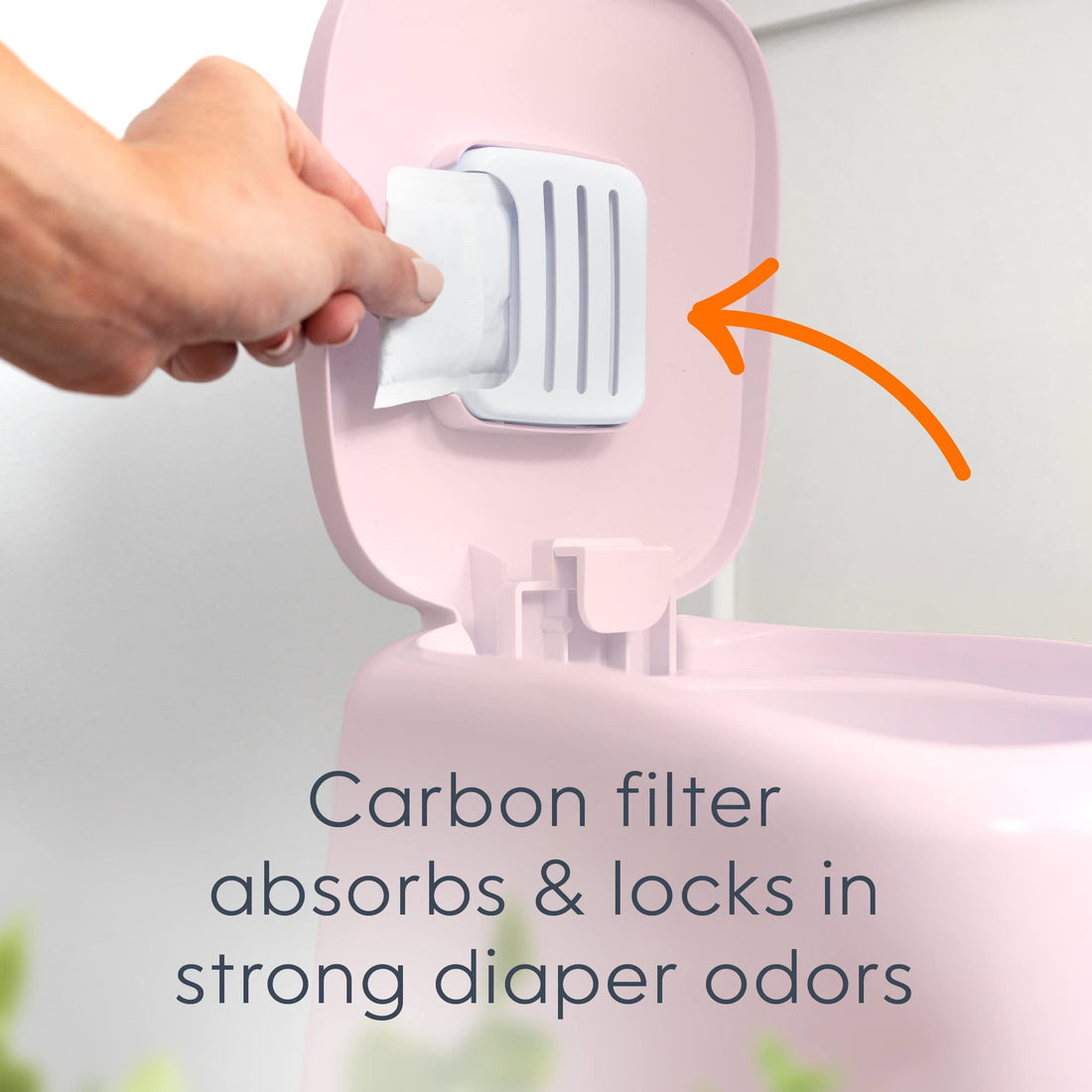 Playtex Diaper Genie Complete Pail with Built-In Odor Controlling Antimicrobial, Includes Pail & 1 Refill, Pink
