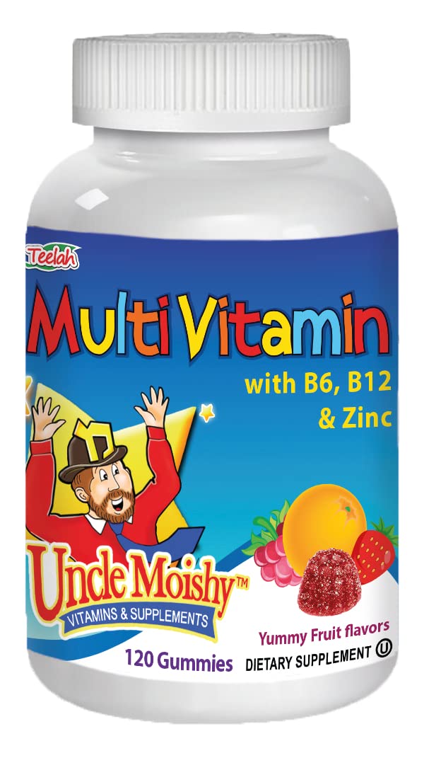 Uncle Moishy Childrens Multi-Vitamin Mineral Jellies with Choline - 120 Jellies