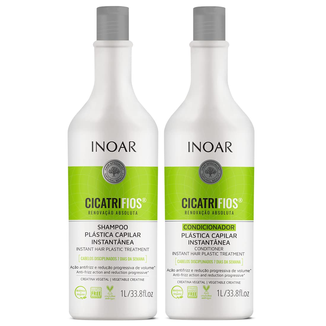 Inoar - Cicatrifios Collection - Surgery Shampoo and Conditioner (2 x 33.81 Fl Oz)