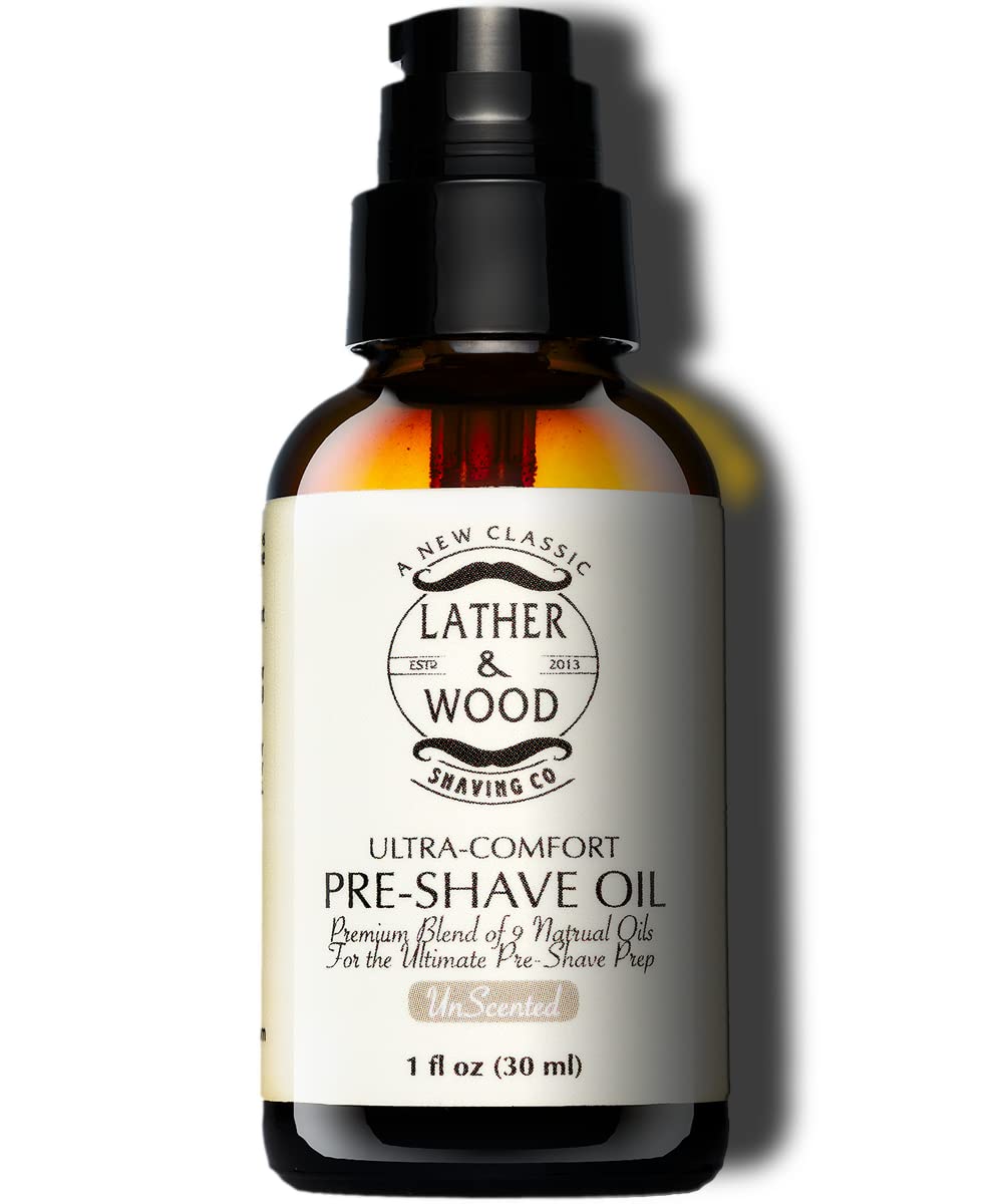 Lather Wood Shaving Co 1 oz, Unscented: Lather & Wood Shaving Unscented Pre-Shave Oil - 1 oz