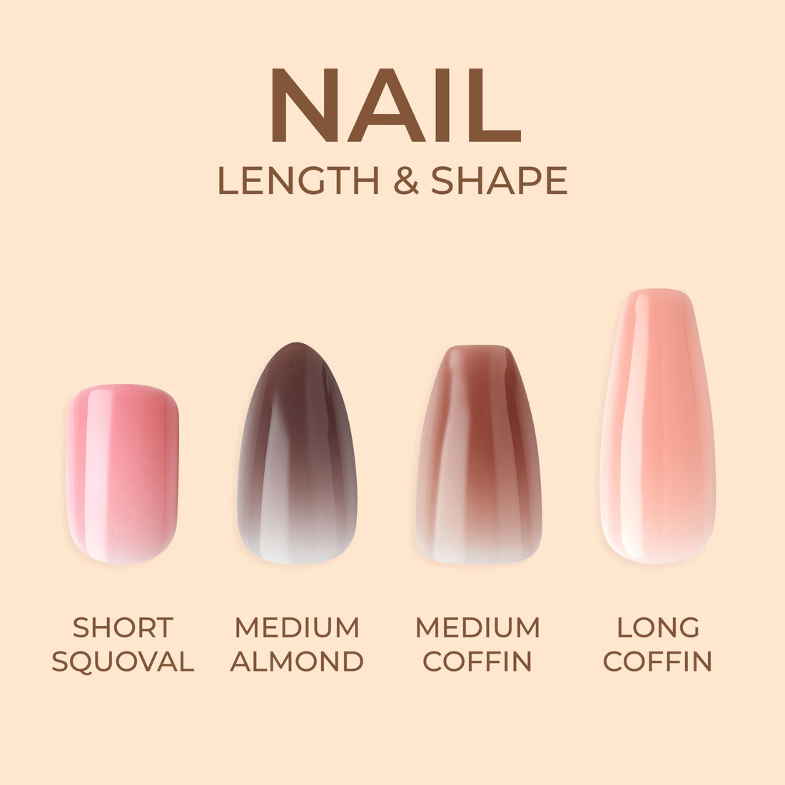 KISS Bare But Better TruNude Fake Nails Nude Nail Shades Manicure Set, Nude Glow', 28 Chip Proof, Smudge Proof Glue-On Nails