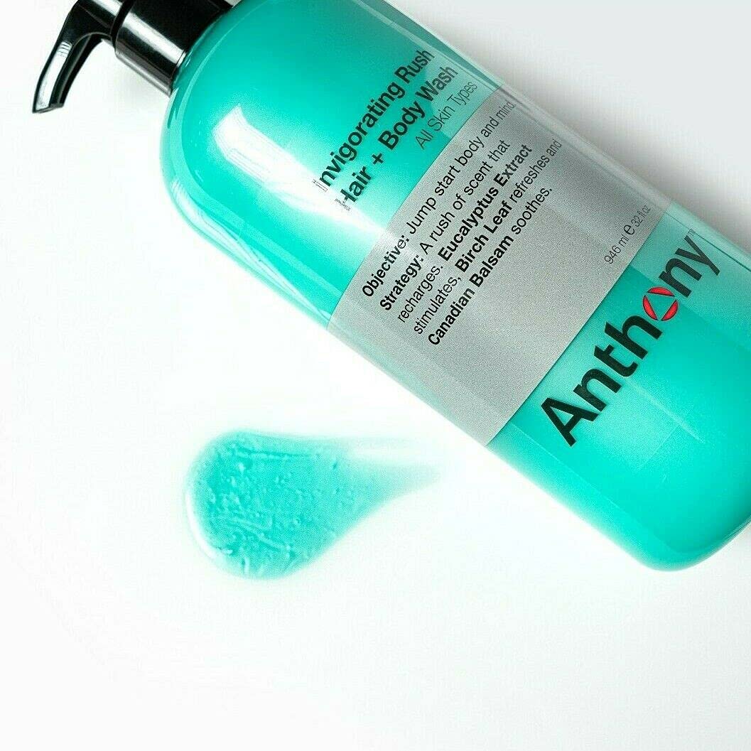 Anthony Invigorating Rush Hair Plus Body Wash, 32 fl. oz.