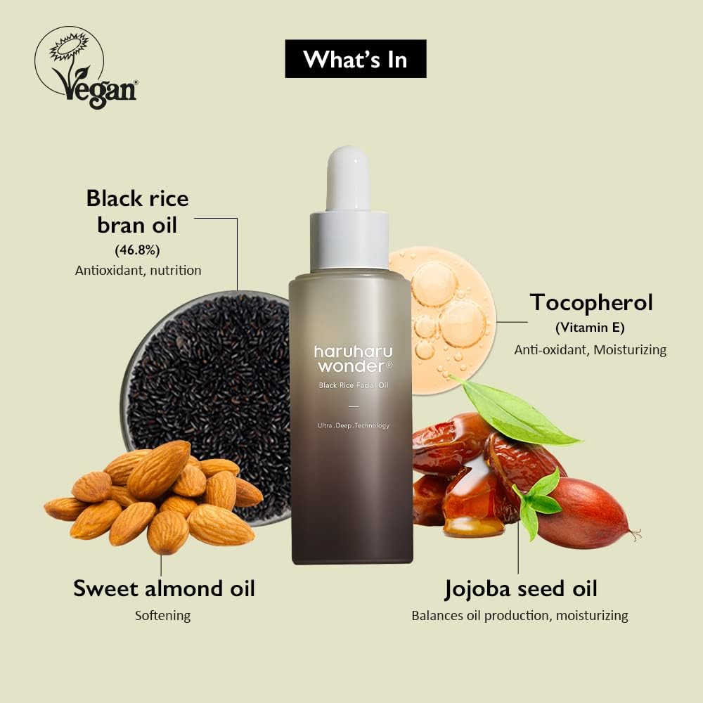 [Haruharu Wonder] Black Rice Facial Oil 30ml Anti-Oxidant Replenish Nourishing Facial Oil