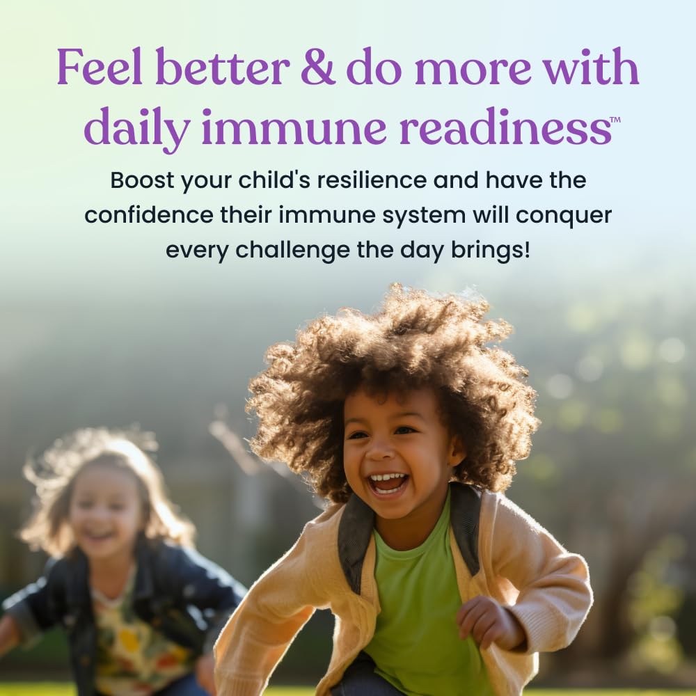 Immune Ready™ - Daily Immune Readiness Kids Gummies - Beta Glucan + Elderberry, Vitamin C, D3, & Zinc - Non-GMO, Vegan, Sugar-Free - Mixed Berry Flavor - 60 Gummies