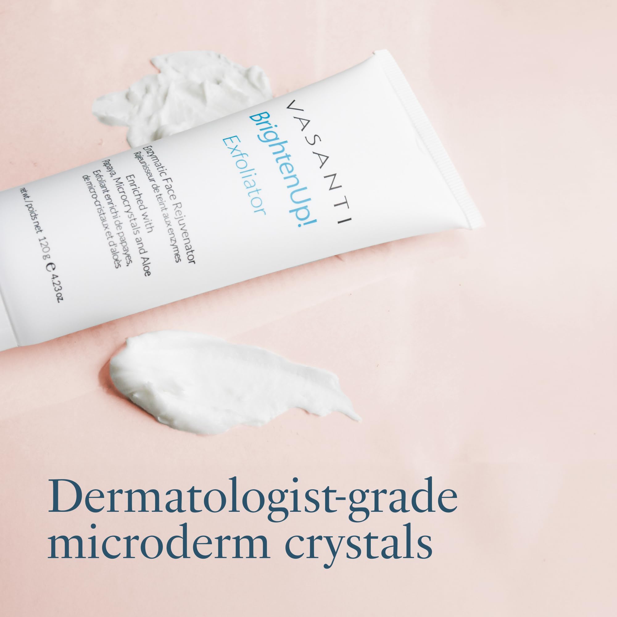 VASANTI Brighten Up! Enzymatic Face Rejuvenator (20g) - Gentle Scrub Brightens Exfoliates Cleanses Skin Paraben-Free Vegan Friendly Skincare