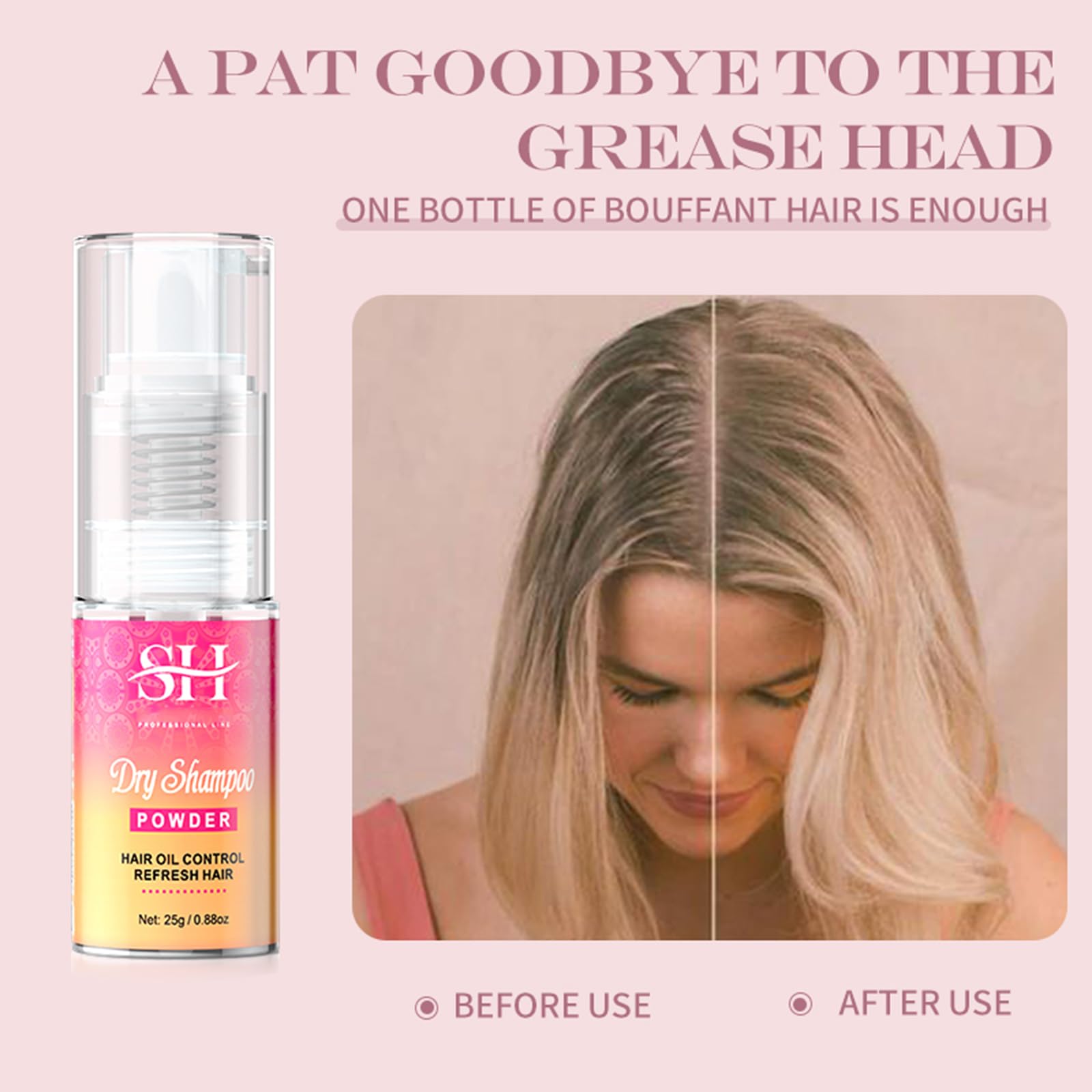 gowwim Dry Shampoo Powder,Volumizing,Texturizing Dry Shampoo Spray,Talc Free,Silica Free,Non Aerosol Dry Shampoo for All Hair Types,Natural No white dust, Fresh fragrance