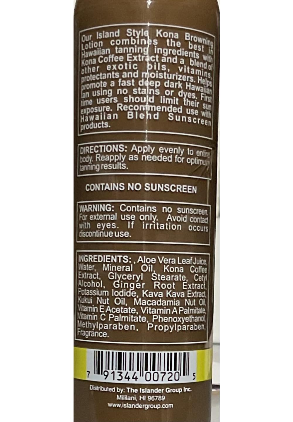 Hawaiian Blend Kona Browning Lotion 8 oz. by Hawaiian Blend