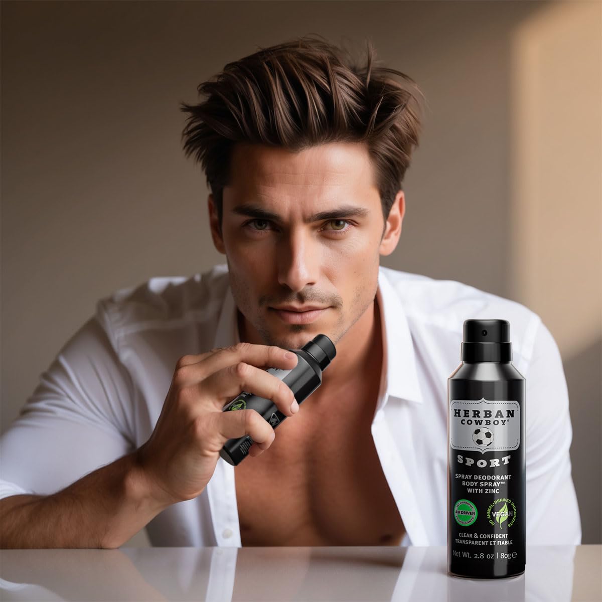 Herban Cowboy Sport Maximum Protection Dry Spray Deodorant Body Spray