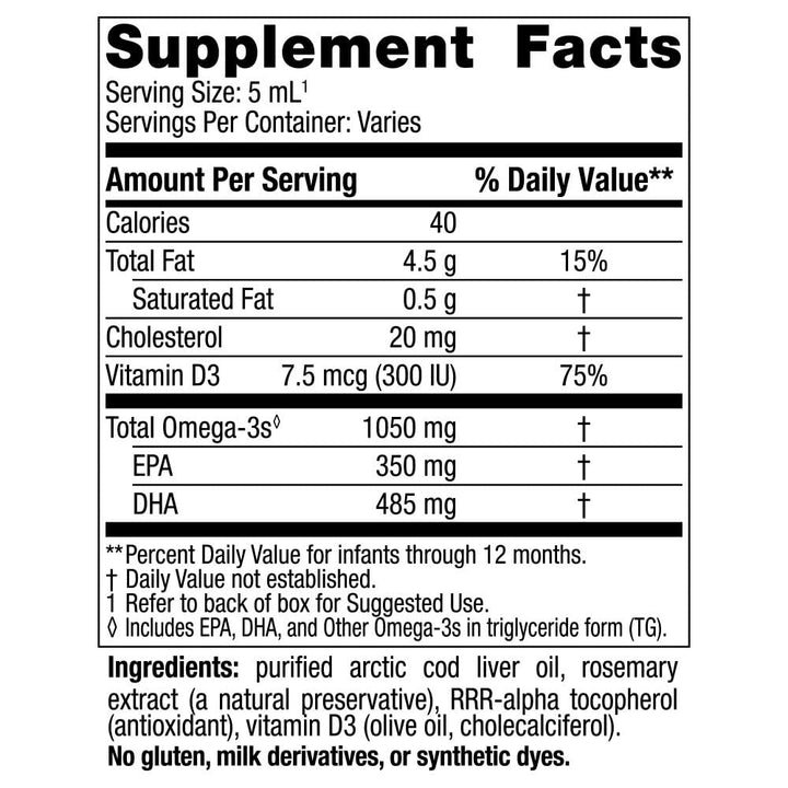 Nordic Naturals Baby’s DHA, Unflavored - 2 oz - 1050 mg Omega-3 + 300 IU Vitamin D3 - Supports Brain, Vision & Nervous System Development in Babies - Non-GMO - Servings May Vary