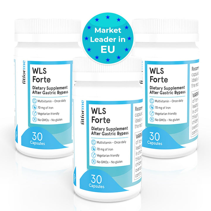 FitForMe Bariatric Multivitamins with Iron After Gastric Bypass - One a Day WLS Forte Capsule - 90 Days Supply of Vitamins & Minerals, Scientifically Proven